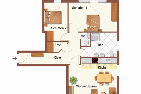  Haus Wenden Fewo 2 Kühlungsborn-West - Grundriss