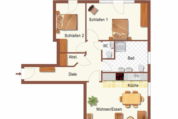  Haus Wenden Fewo 5 Kühlungsborn-West - Grundriss