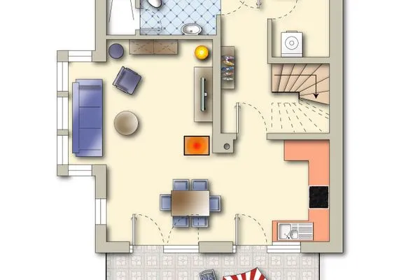 Grundriss  Haus Pinguin