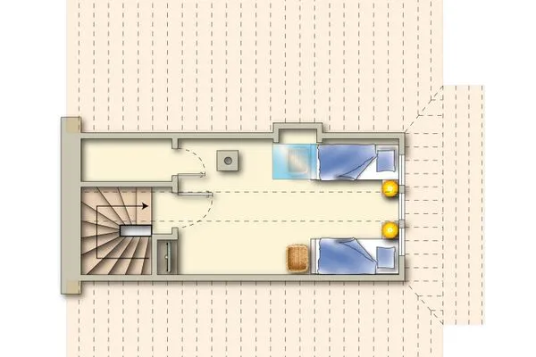 Grundriss  Backbord