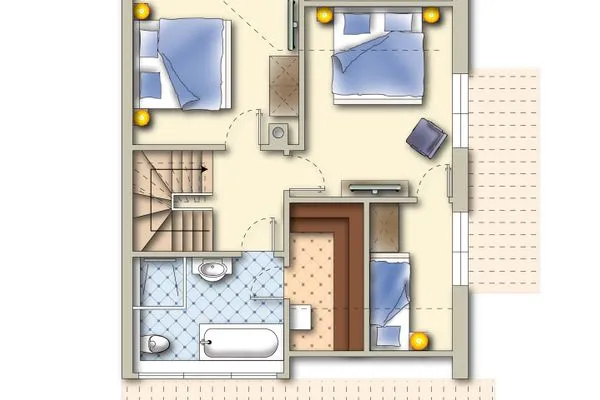Grundriss  Backbord