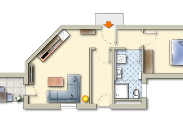 Grundriss  Achtern Wind