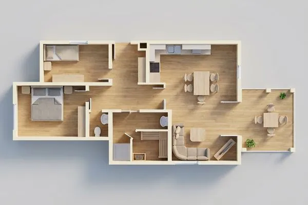 Grundriss  Ferienwohnung Wassermann