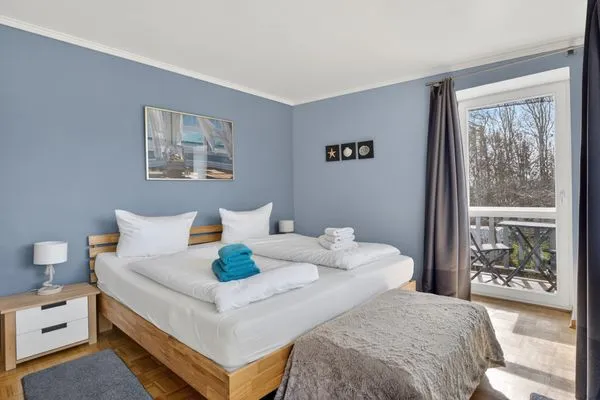 Schlafzimmer  Ferienwohnung Penthuus