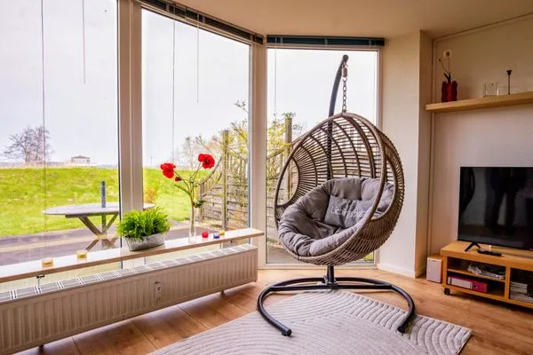 Wohnzimmer  Ferienwohnung Schleiwiese mit Meerblick in Stexwig