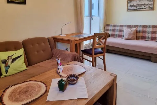 Wohnzimmer  Ferienhaus Zum Kreideblick, FeWo Seeigel