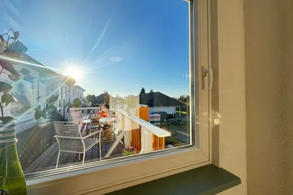 Blick vom Flur auf den Balkon  Nordkiek No. 8