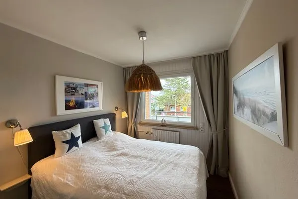 Schlafzimmer Ferienwohnung im Haus Nordland App 34