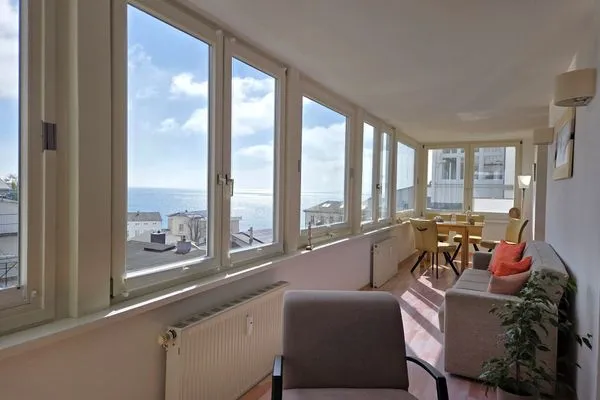 Wohnzimmer  Villa Johanna, App.1 - Bädervilla mit herrlichem Meerblick