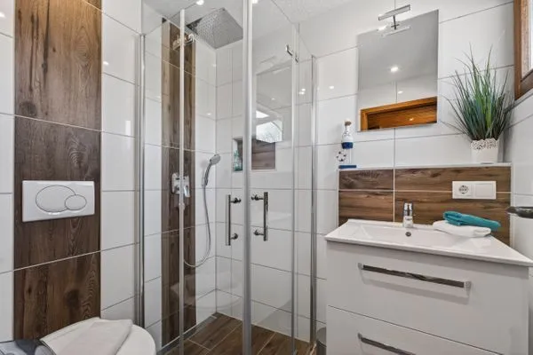 Badezimmer  Ferienhaus Fritzis Traum vom Meer