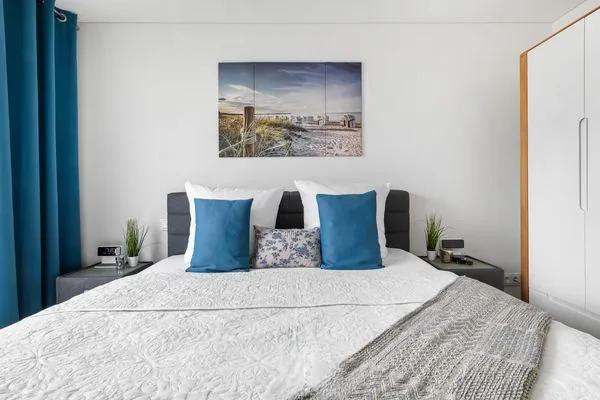 Schlafzimmer  Ferienwohnung Zitroneninsel