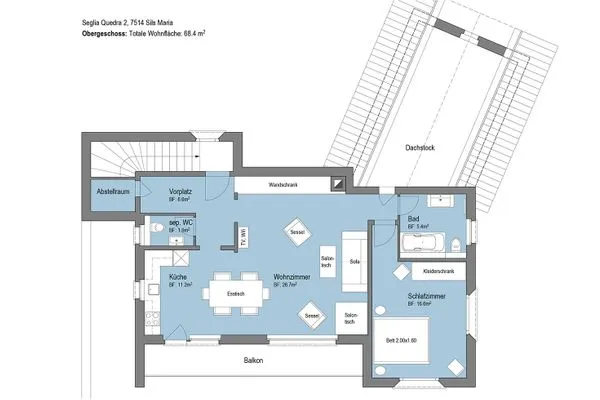Ground plan  Chesa Flur Sulagl 2