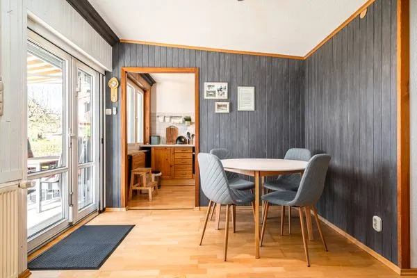 Ferienhaus Waterkieker am Jabelschen See - Essbereich  Waterkieker