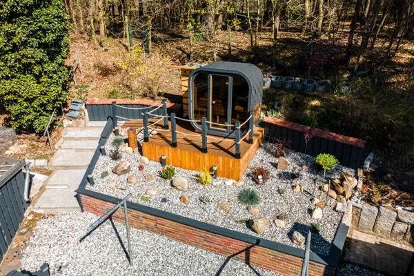 Ferienhaus Waterkieker am Jabelschen See - Sauna Vogelperspektive  Waterkieker