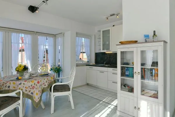 Wohnzimmer Haus vorm Riff Ferienwohnung Memmertfeuer