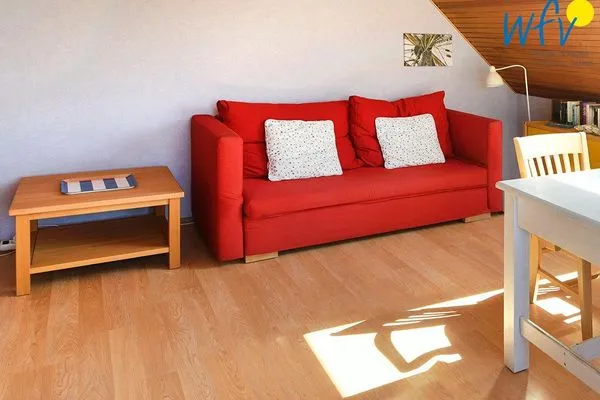 Wohnzimmer Haus am Ginsterpad Ferienwohnung Heckenrose