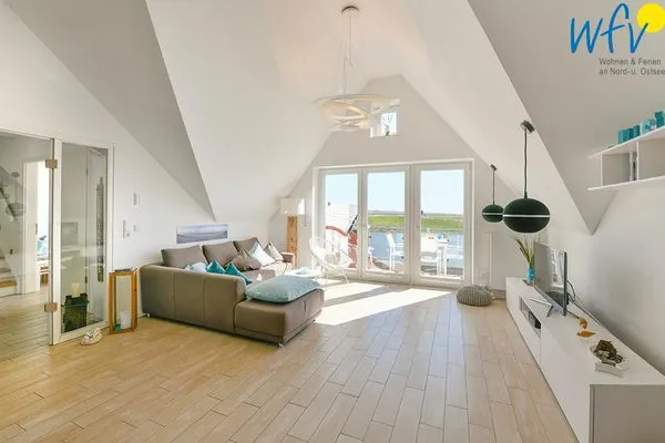 Wohnzimmer Haus Kiek in't Watt Ferienwohnung Quartier 7° Ost