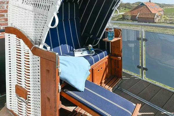 Strandkorb Haus Kiek in't Watt Ferienwohnung Quartier 7° Ost