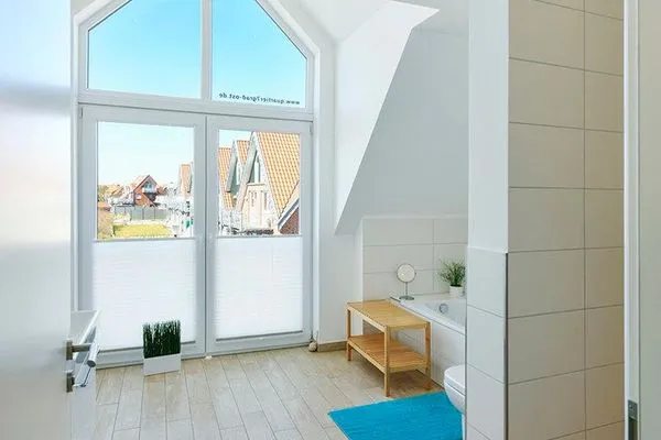 Badezimmer Haus Kiek in't Watt Ferienwohnung Quartier 7° Ost