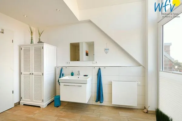 Badezimmer Haus Kiek in't Watt Ferienwohnung Quartier 7° Ost