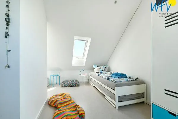 Schlafzimmer Haus Kiek in't Watt Ferienwohnung Quartier 7° Ost