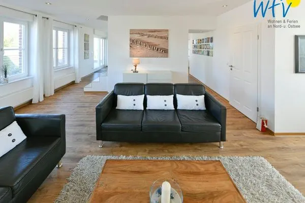 Wohnzimmer Landhaus Ostdüne Ferienwohnung Dünenmeer