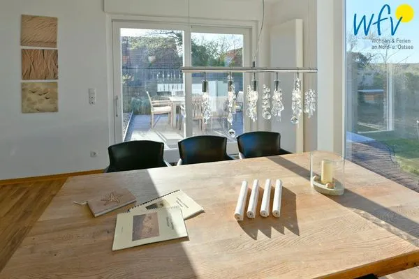 Essbereich Landhaus Ostdüne Ferienwohnung Dünenmeer