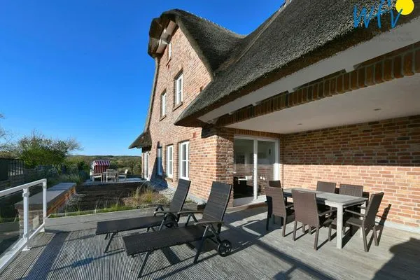 Terrasse Landhaus Ostdüne Ferienwohnung Dünenmeer