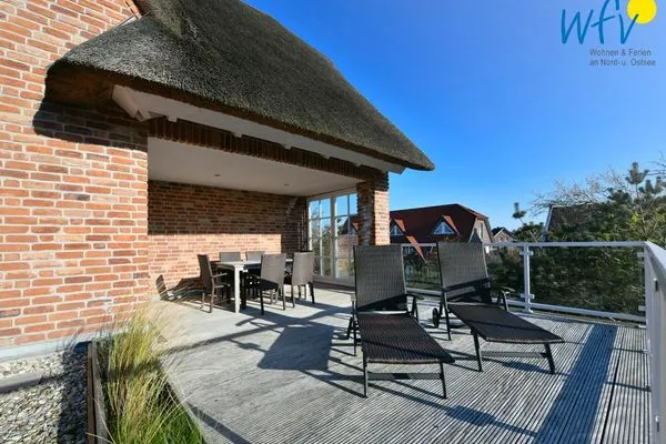 Terrasse Landhaus Ostdüne Ferienwohnung Dünenmeer
