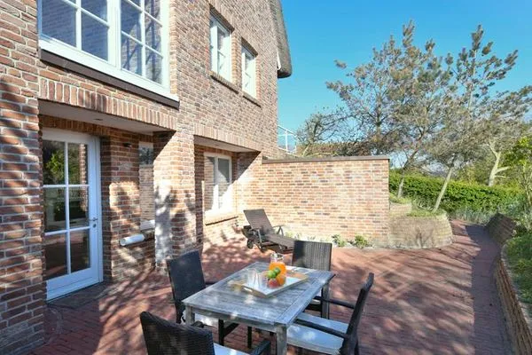 Terrasse Landhaus Ostdüne Ferienwohnung Dünenmulde