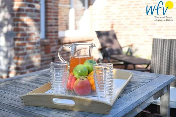 Terrasse Landhaus Ostdüne Ferienwohnung Dünenmulde