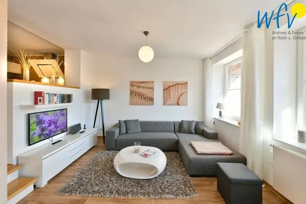 Wohnzimmer Landhaus Ostdüne Ferienwohnung Dünenmulde