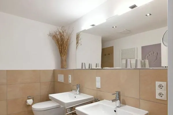 Badezimmer Landhaus Ostdüne Ferienwohnung Dünenmulde