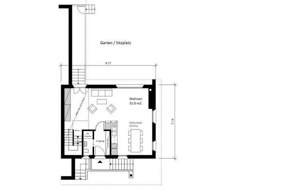 Grundriss  Chesa Lagrev 1