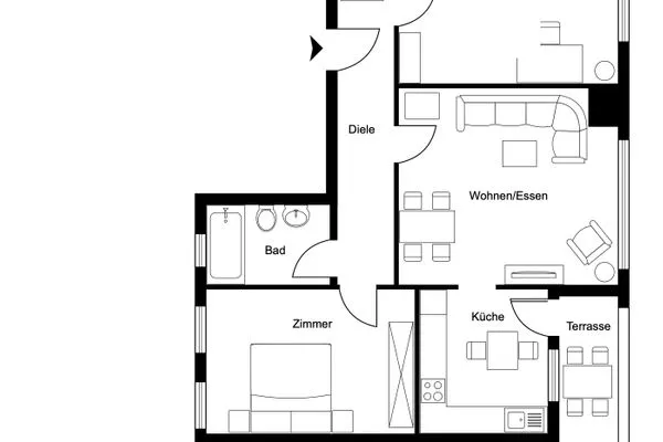 Grundriss  Chesa Tscheppa 1