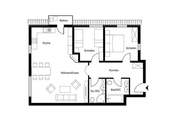 Grundriss  Trais Fluors C3
