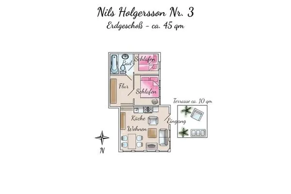  Ferienhaus Nils Holgersson - Wohnung 3