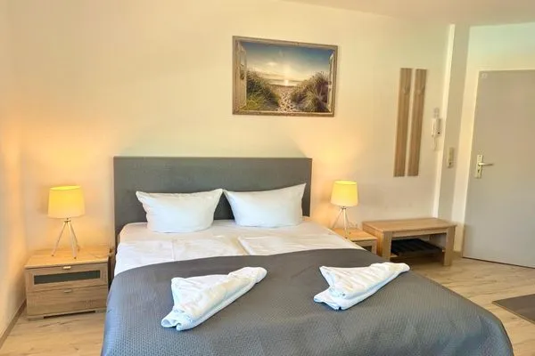 Bett  Ferienwohnung Kranichnest in ländlicher Lage auf Rügen