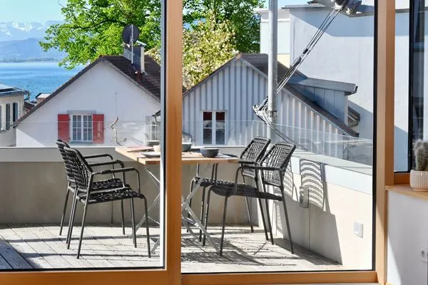 Ferienhaus Halbinsel52 Ferienwohnung Halbinsel52 I Seesicht Wasserburg - Terrasse