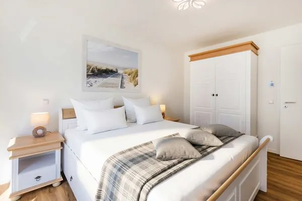 Schlafzimmer  Ferienwohnung Sonnenblick am Haff