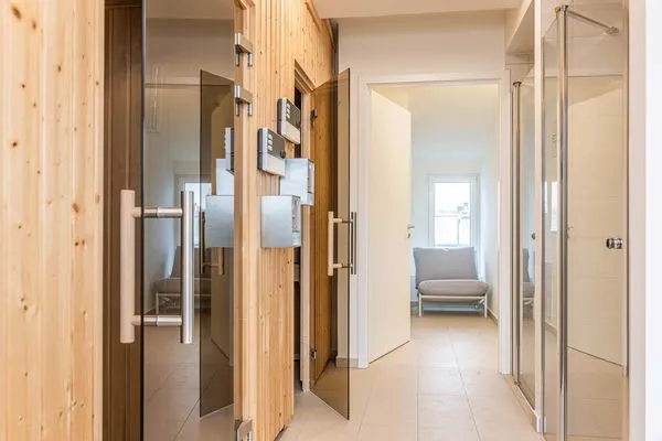 Sauna  Ferienwohnung Sonnenblick am Haff