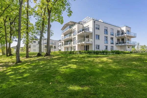 Fassade / Eingang  Ferienwohnung Sonnenblick am Haff