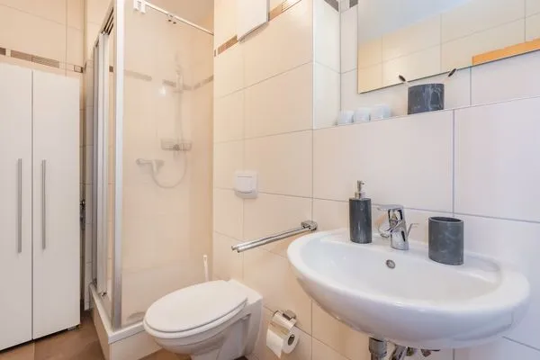 Badezimmer  Ferienwohunung Dünenwald