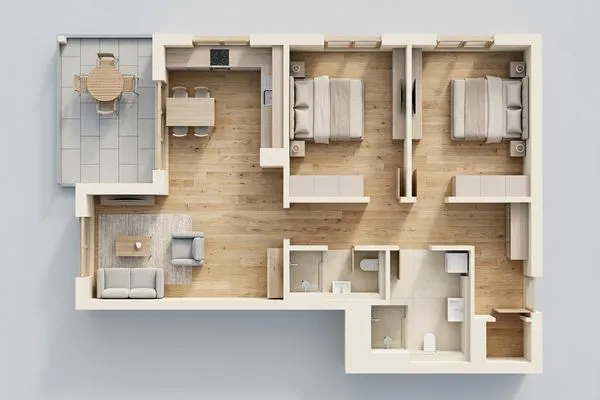 Grundriss  Ferienwohnung Sonnenblick am Haff