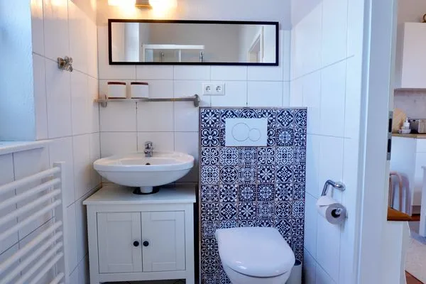 Badezimmer  Ferienwohnung LOTTTALEBEN 2