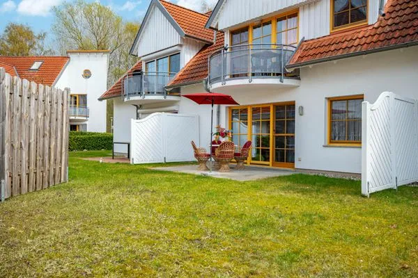 Terrasse Ferienpark Freesenbruch Wohnung 1.2 - Am Schwalbenweg