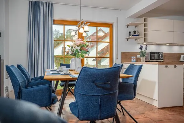 Essbereich im Wohnzimmer Ferienpark Freesenbruch Doppelhaushälfte 10a - Meeresbrise