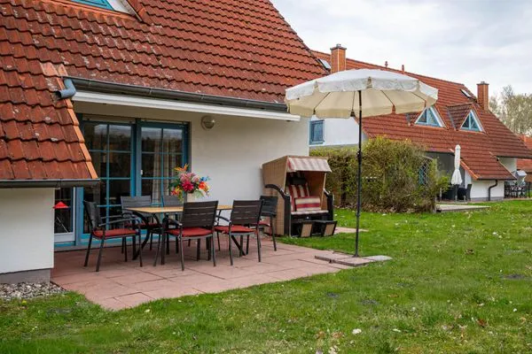 Terrasse Ferienpark Freesenbruch Doppelhaushälfte 12 - Sommerlust