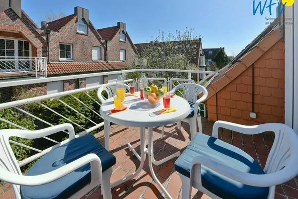 Balkon Haus Tide Ferienwohnung Bremer