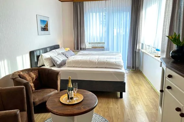 Wohnzimmer  Ferienhaus Seeblick in Sassnitz auf Rügen mit Terrasse